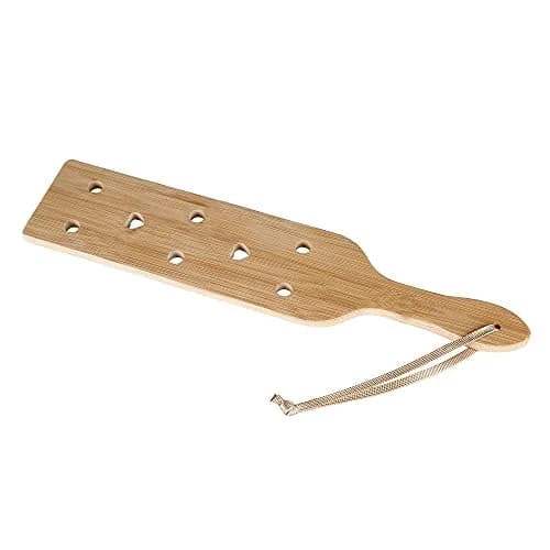 DOMG Bamboo Wood Paddle with Airflow Holes, 13.3 Inch (33.7 cm) | Lightweight & Smooth Craft Wood thumbnail 2