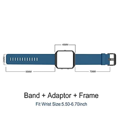Simpeak Sport Band Compatible with Fitbit Blaze Smartwatch Sport Fitness, Silicone Wrist Band with Metal Frame for Fitbit Blaze Men Women (Blue, Small) thumbnail 3