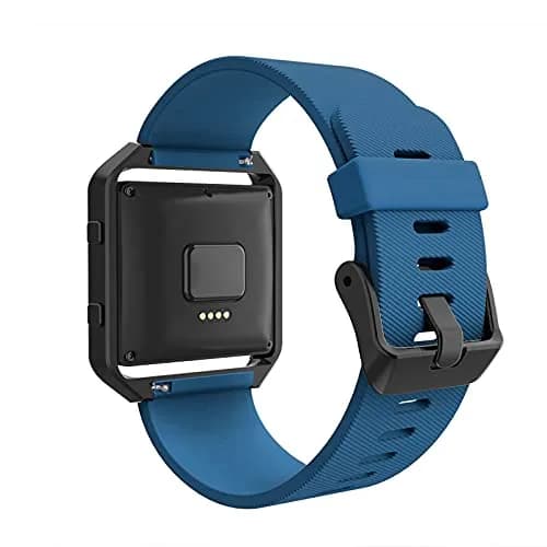 Simpeak Sport Band Compatible with Fitbit Blaze Large | Silicone Wrist Band with Metal Frame for Fitbit Blaze Men Women thumbnail 6