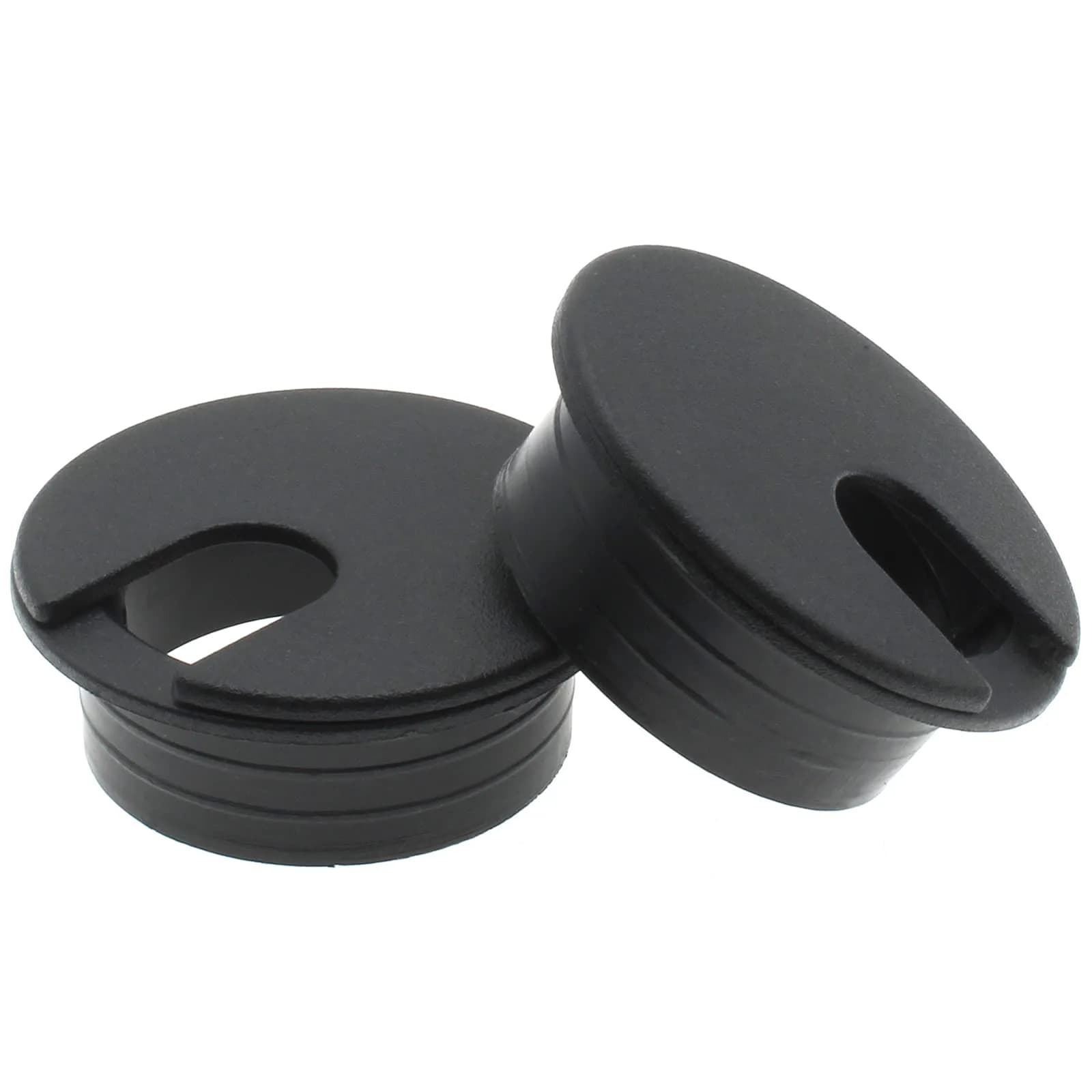 LBTODH Black 2 Pcs ABS Plastic Desk Grommet 38mm (1.5 Inch) | Cable Management Hole Cover for Desks - main product image