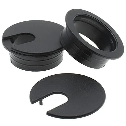 LBTODH Black Desk Grommet 35mm (1-3/8 Inch) | Arrange Wires Through Tables thumbnail 2