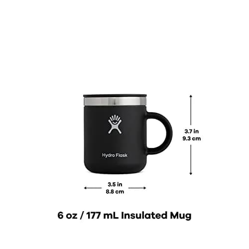 Hydro Flask Mug - Black 177ml (6 oz) | Vacuum Insulated Stainless Steel Travel Cup thumbnail 5