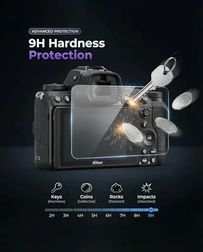 iDaPro Tempered Glass Screen Protector for Nikon D850 LCD & Top Screen | 9H Hardness, Anti-Glare, Bubble-Free Installation thumbnail 3