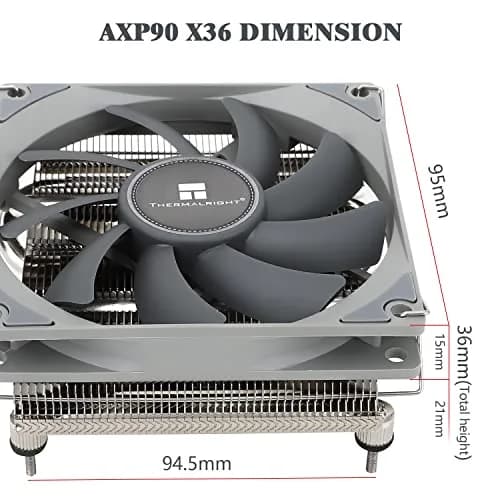 Thermalright AXP90 X36 Low Profile ITX CPU Cooler 36mm Height | Compatible with AMD AM4 AM5 Intel LGA1700 1200 115X thumbnail 6