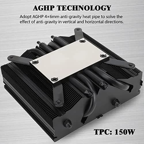 Thermalright AXP-90 X53 Black Low Profile CPU Cooler 53mm Height | 4 Heat Pipes, 120mm PWM Fan, AM4/LGA1200 Compatible thumbnail 2