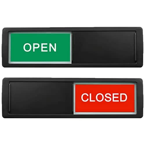 LoYinLo Open Closed Sign 7x2 inches | Sliding Door Indicator for Business & Office thumbnail 1