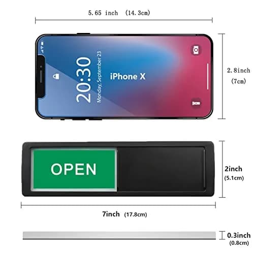 LoYinLo Open Closed Sign 7x2 inches | Sliding Door Indicator for Business & Office thumbnail 2