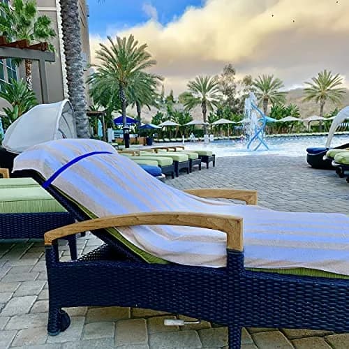 Cruise On Towel Bands for Cruise Chairs 4 Pack | Blue & Teal, Latex-Free, Lounge Use thumbnail 6