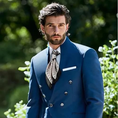GERINLY Black Silk Bandana for Men Fashion Neckerchief Plaid Scarf 70cm (27.5 inches) | Classic Style thumbnail 4