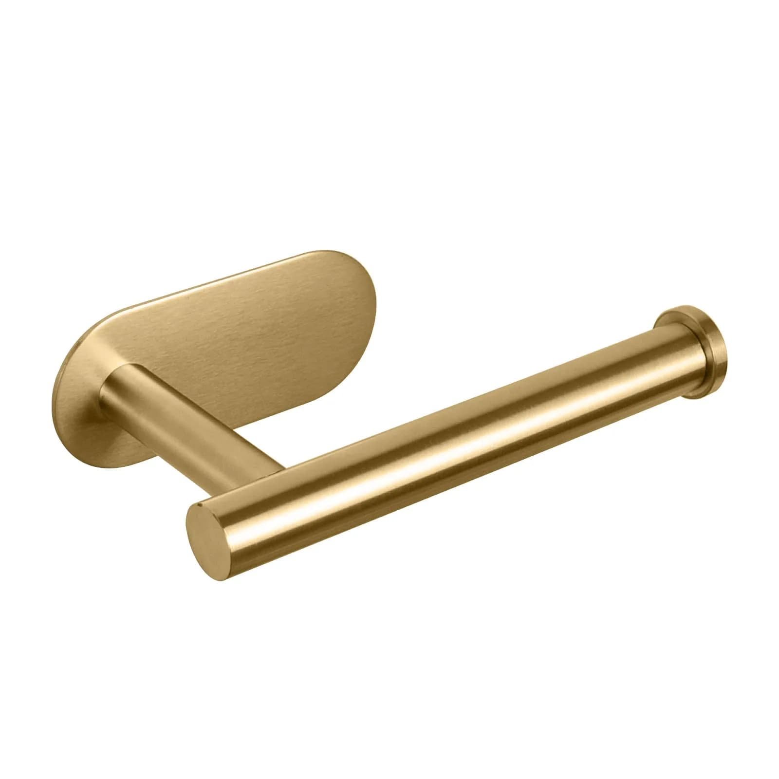 NearMoon Self Adhesive Toilet Paper Holder Brushed Gold | Rustproof SUS304 Stainless Steel No Drilling