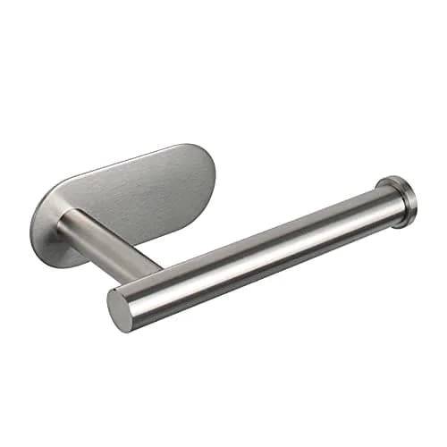 NearMoon Self Adhesive Toilet Paper Holder SUS304 Stainless Steel | Rustproof Brushed Nickel (1 Pack) thumbnail 1
