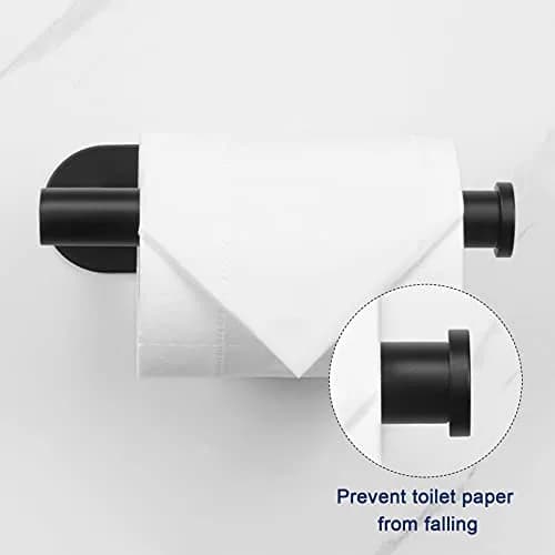 NearMoon Self Adhesive Toilet Paper Holder Matte Black | Rustproof SUS304 Stainless Steel, No Drilling Required thumbnail 6