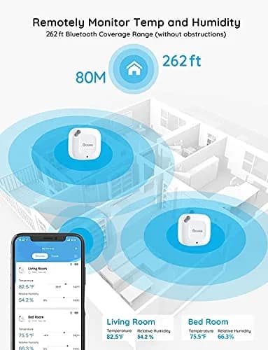 Govee Smart Bluetooth Thermometer Hygrometer 2 Pack | Real-time Monitoring & Alerts thumbnail 6