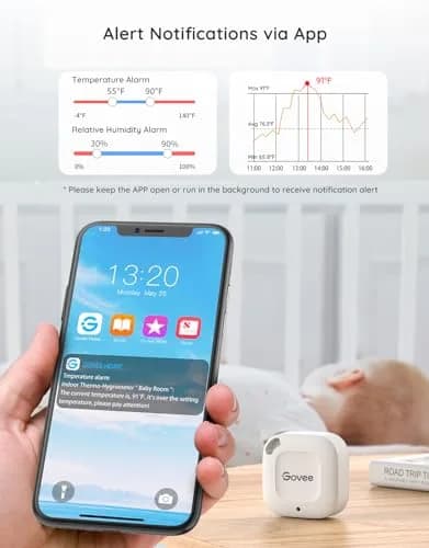 Govee Smart Bluetooth Thermometer Hygrometer 2 Pack | Real-time Monitoring & Alerts thumbnail 3