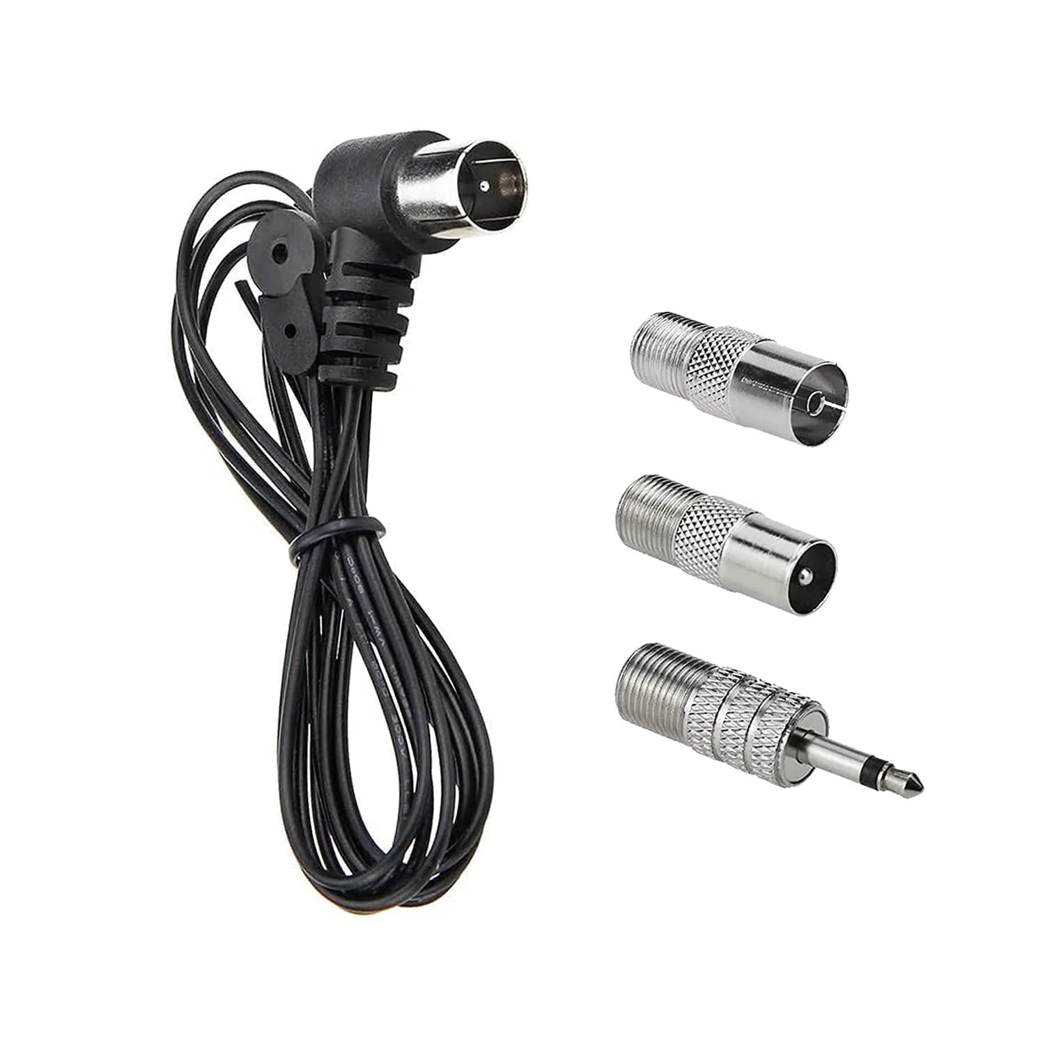 AEDIKO FM Antenna 1.5m (4.9ft) | 75 Ohm F-Type Male Plug for Stereo Receivers