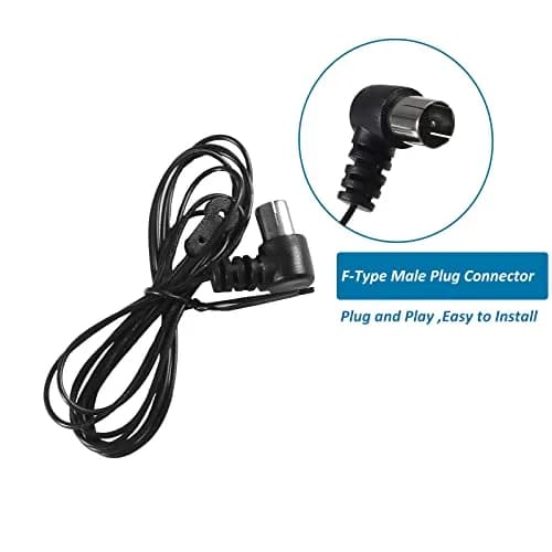 AEDIKO FM Antenna 1.5m (4.9ft) | 75 Ohm F-Type Male Plug for Stereo Receivers thumbnail 4