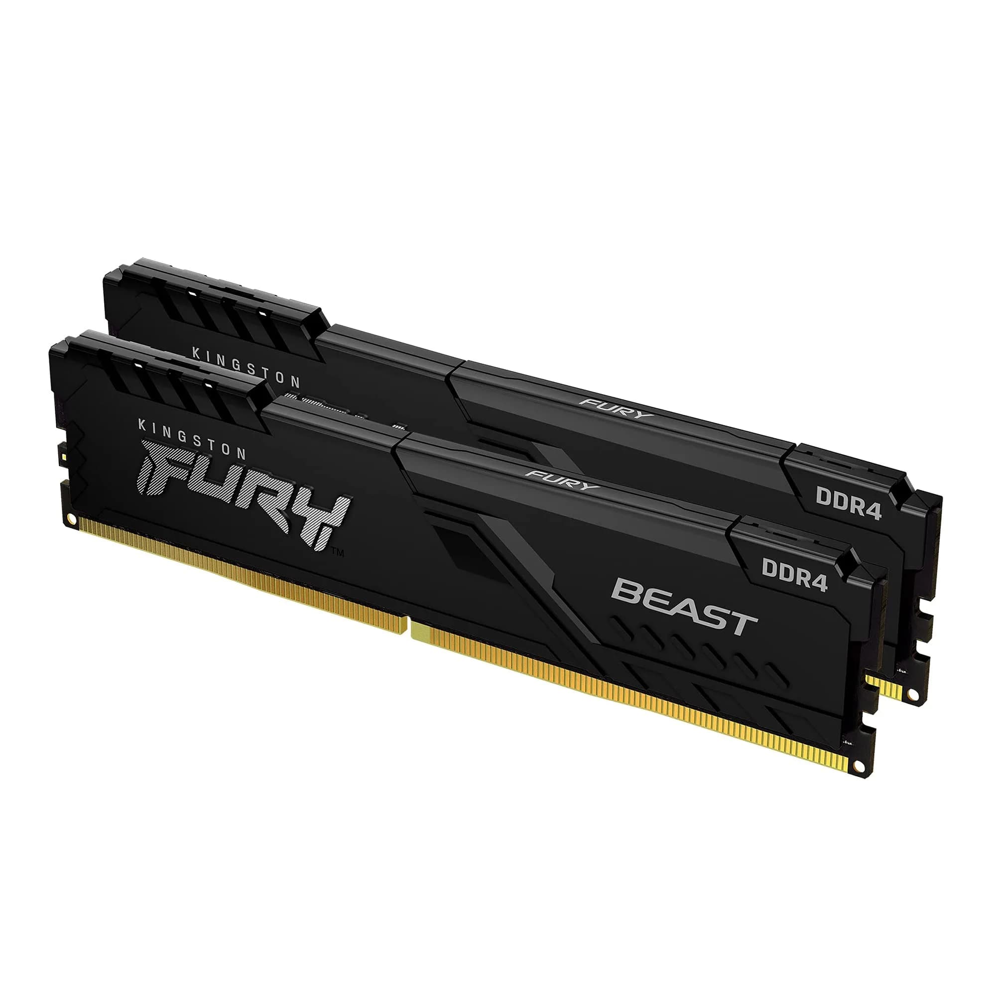 Kingston FURY Beast 32GB (2x16GB) DDR4 3600MT/s CL18 Desktop Memory Kit | High-Performance Upgrade — Black