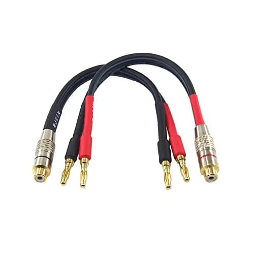 WJSTN RCA to Flex Pin Banana Plug Adapter 6 inches | High-Quality Audio Extension thumbnail 2
