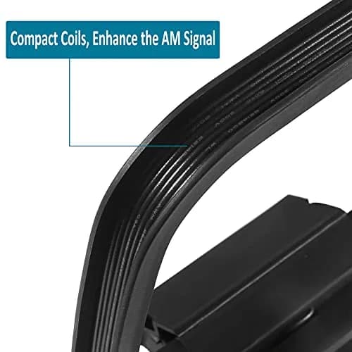 AEDIKO FM Radio Antenna Set with AM Loop Antenna | 75 Ohm Coaxial & 2-Pin Bare Wire Connectors | 1.5m (4.9ft) Cable thumbnail 4