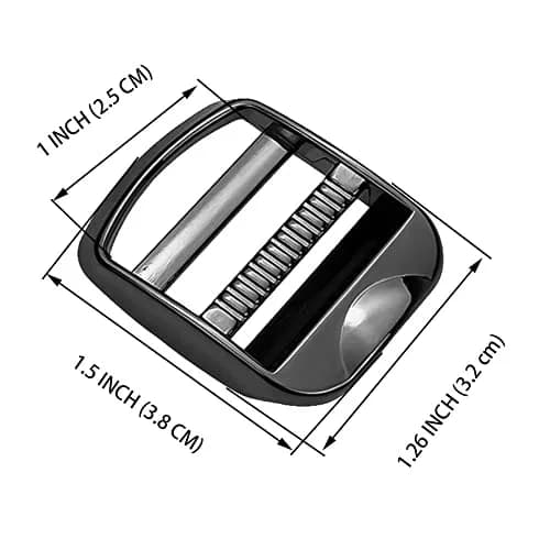 Loosco Zinc Alloy Buckles Metal Ladder Lock Buckle Slider 25mm | Adjustable Backpack Strap Accessory thumbnail 2