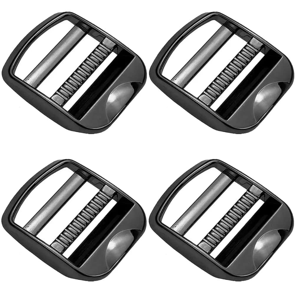 Loosco Zinc Alloy Buckles 25mm | Adjustable Ladder Lock Buckle for Backpack & Bag Straps (4 pack) - main product image
