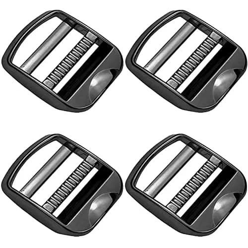 Loosco Zinc Alloy Buckles 25mm | Adjustable Ladder Lock Buckle for Backpack & Bag Straps (4 pack) thumbnail 1