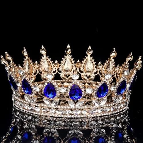 COCIDE Gold Crowns for Women Crystal Wedding Tiara and Crowns for Women Rhinestones Queen Headband Hair Accessories for Birthday Party Bridal Prom Costume Cosplay | Elegant Queen Crown, 1.9 inches high, suitable for women thumbnail 4