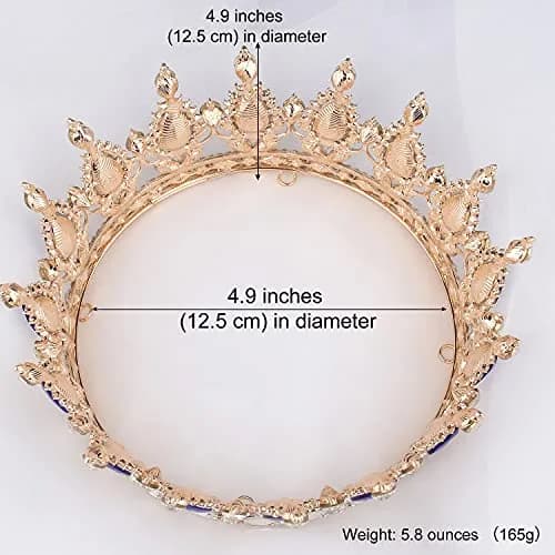 COCIDE Gold Crowns for Women Crystal Wedding Tiara and Crowns for Women Rhinestones Queen Headband Hair Accessories for Birthday Party Bridal Prom Costume Cosplay | Elegant Queen Crown, 1.9 inches high, suitable for women thumbnail 7