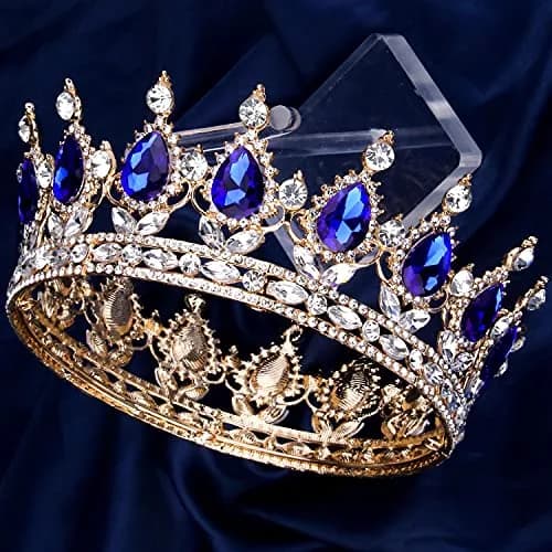 COCIDE Gold Crowns for Women Crystal Wedding Tiara and Crowns for Women Rhinestones Queen Headband Hair Accessories for Birthday Party Bridal Prom Costume Cosplay | Elegant Queen Crown, 1.9 inches high, suitable for women thumbnail 2