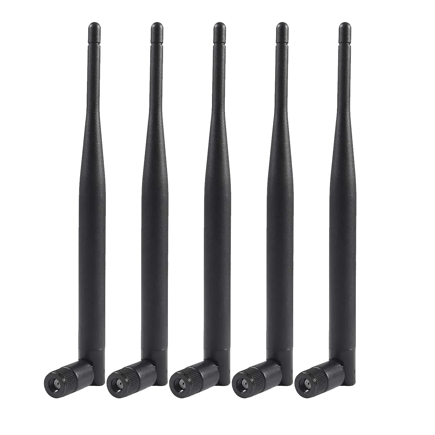 AEDIKO 6dBi Dual Band WiFi Antennas - 2.4GHz & 5GHz - RP-SMA Male - 5 Pcs | Boost Wireless Range for Routers & Cameras — 6dBi-5pcs