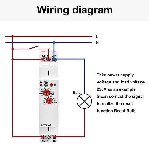 GEYA GRT8-A1 Single Function Delay On Timer Relay 230V AC | 16A Output, DIN Rail Mount thumbnail 7