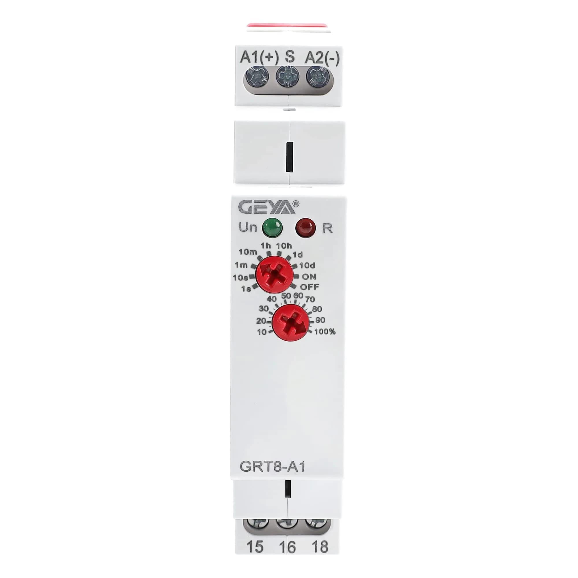 GEYA GRT8-A1 Single Function Delay On Timer Relay AC/DC12-240V, 16A Output | Reliable Electrical Timing Control - main product image