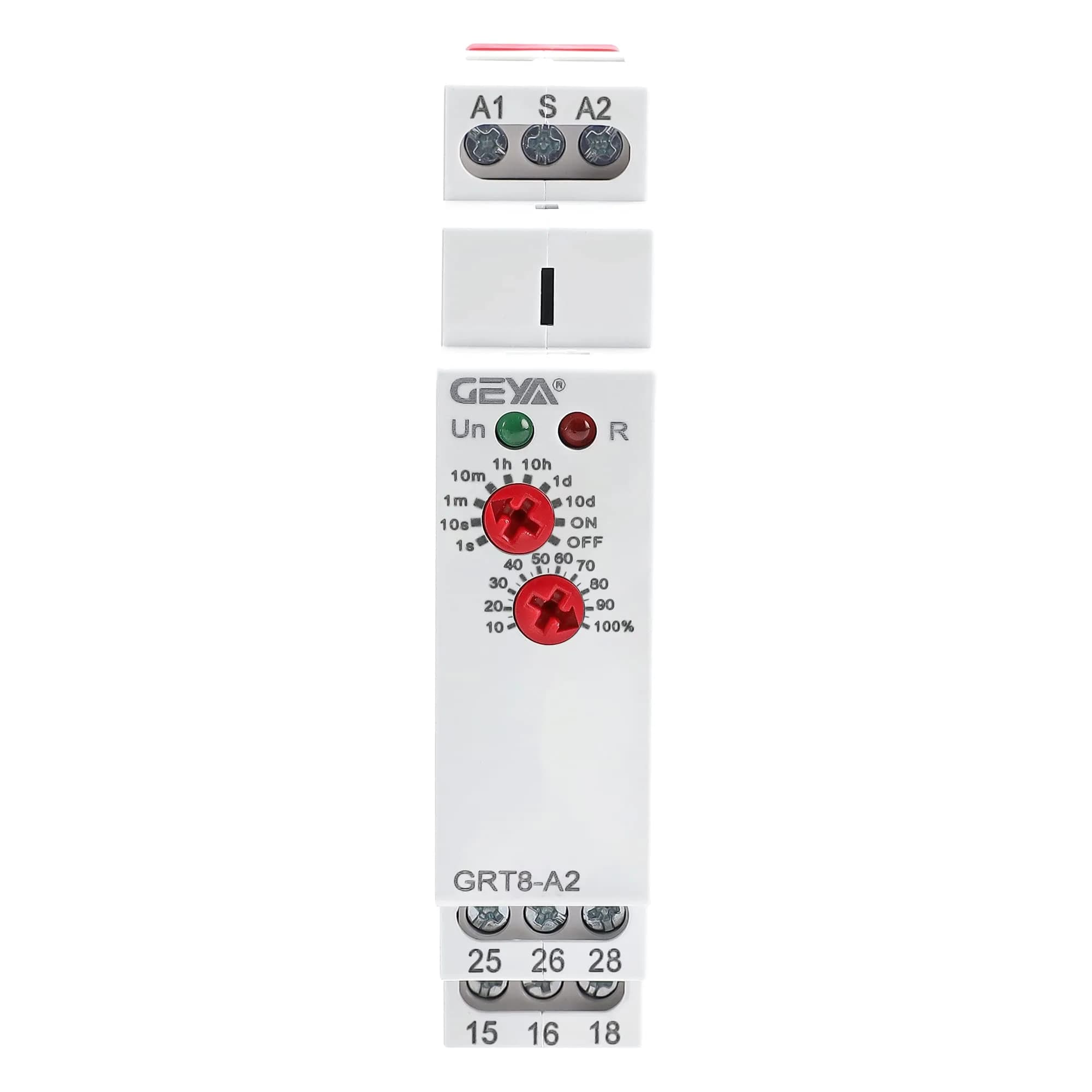 GEYA GRT8-A2 Single Function Delay On Timer Relay AC230V, 16A, 1-Module DIN Rail Mount | High Cost Performance - main product image