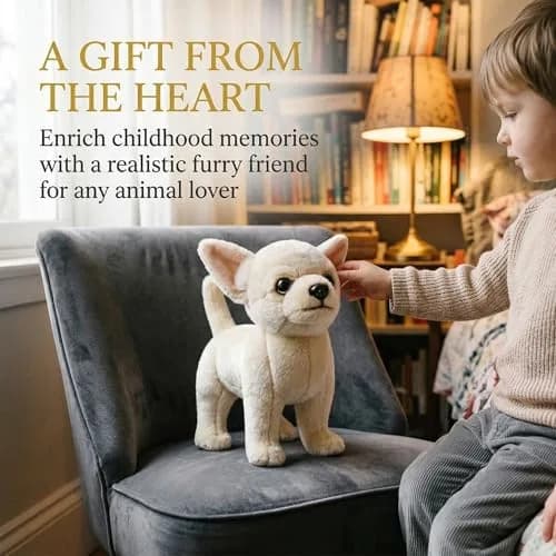 ZHONGXIN MADE 10-inch Simulation Chihuahua Dog Plush Toy - Soft, Non-Toxic, Cute Gift thumbnail 2