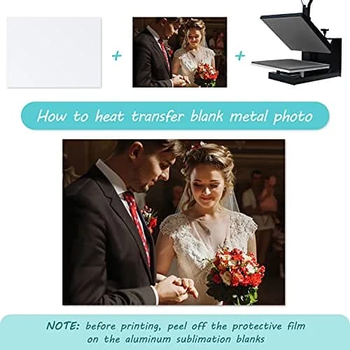 Hotop 8 Pcs Sublimation Aluminum Photo Signs Blanks 6x8 in | DIY Metal Photo Frames for Home & Office thumbnail 6
