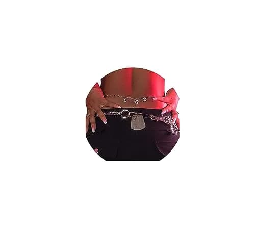 Guroenky Women Rhinestone G-Thong Panty Waist Chain | Sexy LEO Letter Body Chain thumbnail 1