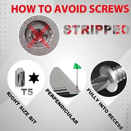LeFix Gold M2x3 Torx T5 Screws (12-Pack) with T5 Screwdriver | Steel 410 Screws for Dell XPS, Razer Blade, HP Envy thumbnail 3