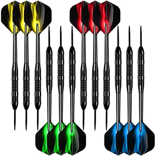 Accmor 12 Pack Steel Tip Darts Set, 24 Grams Professional Metal Darts with Protective Tip Covers | Darts for Electronic Boards thumbnail 1