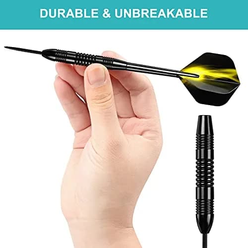 Accmor 12 Pack Steel Tip Darts Set, 24 Grams Professional Metal Darts with Protective Tip Covers | Darts for Electronic Boards thumbnail 4
