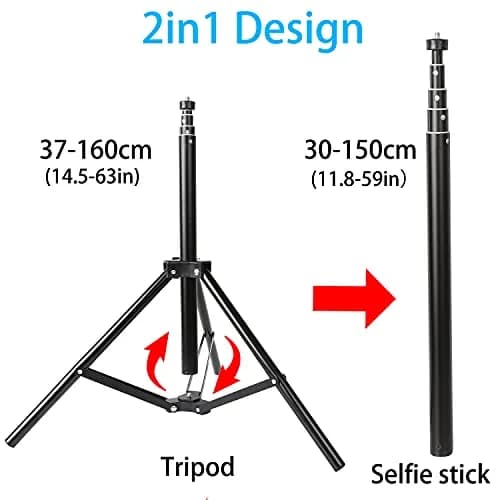 PellKing 2in1 Tripod Extension Rod 59in | Adjustable Selfie Stick & Tripod Support thumbnail 2