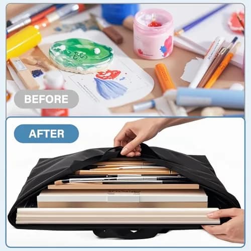 ZKOO 24 x 36 Inch Art Portfolio Bag 2-Pack | Waterproof Tote for Artwork & Posters thumbnail 5