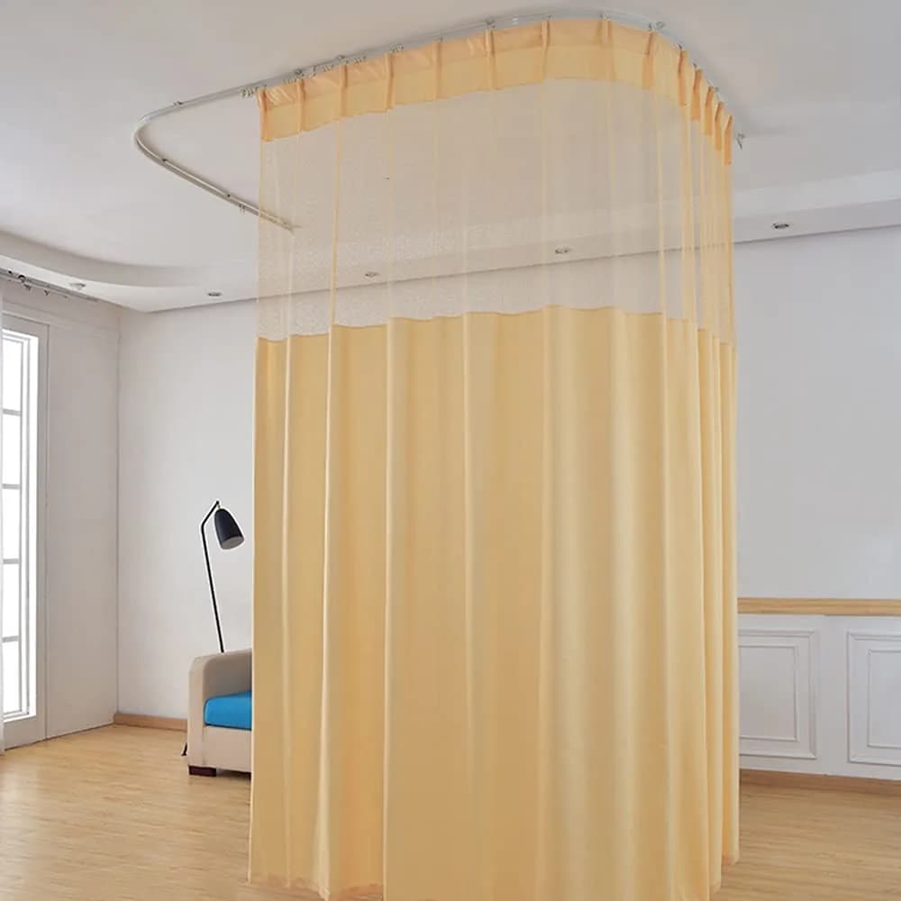 TTZ Hospital Curtain with Flat Hooks 156"W x 108"L | Flame Retardant Privacy Screen - main product image