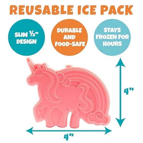 Bentology Unicorn Insulated Lunch Bag Set with Water Bottle & Ice Pack | Kids School Tote 25cm (10 in) thumbnail 4