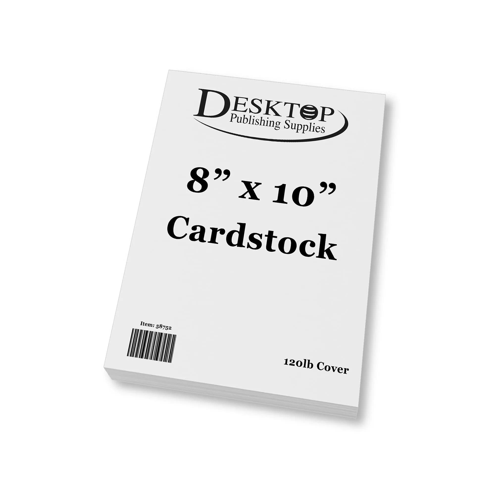 Desktop Publishing Supplies White 8" x 10" Cardstock | Heavy Weight 120lb Cover for Inkjet & Laser (15 Sheets)