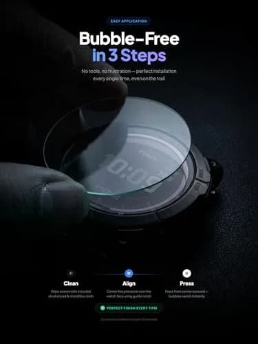 iDaPro 4 Pack Tempered Glass Screen Protector for Garmin Forerunner 945 Smartwatch | 9H Hardness, Anti-Scratch, Bubble-Free thumbnail 7