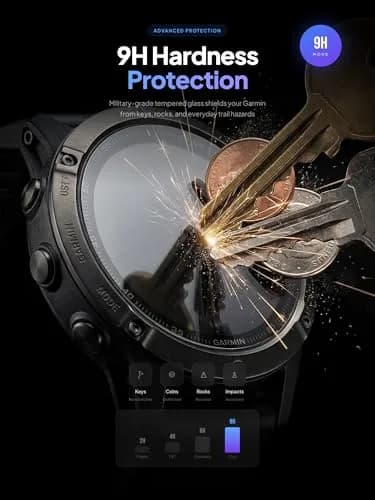 iDaPro Screen Protector for Garmin Forerunner 935, 4-Pack Tempered Glass | 9H Hardness, Anti-Scratch, HD Clarity thumbnail 2