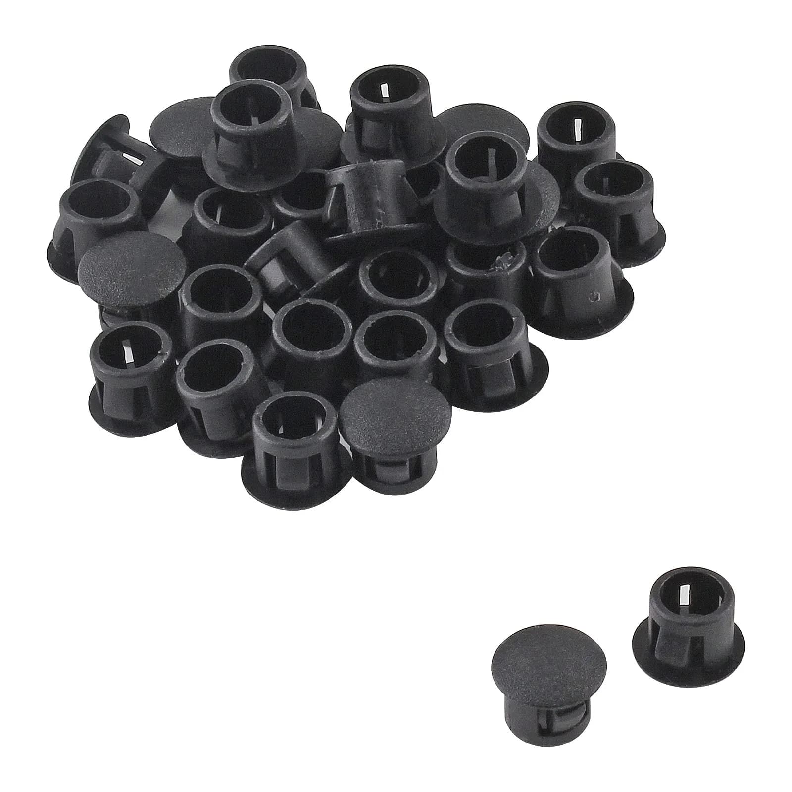 Jersvimc Furniture Floor Protector, 25Pcs White 5/8 Inch (16mm) Hole Plug | Floor & Furniture Safety — Black / 1/4 inch, 36 pieces