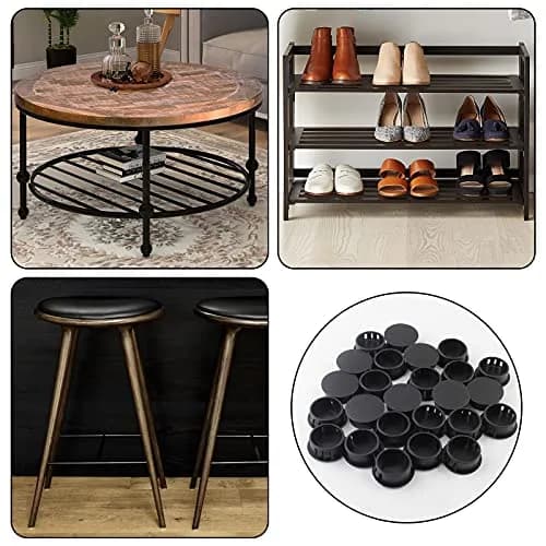 Jersvimc 36 Pcs 1/4 Inch (6mm) Black Hole Plug Plastic Hole Cover | Furniture Floor Protector thumbnail 7