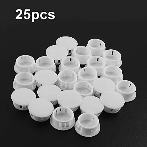 Jersvimc 25Pcs 3/4 Inch (19mm) White Hole Plug | Furniture Floor Protector thumbnail 2