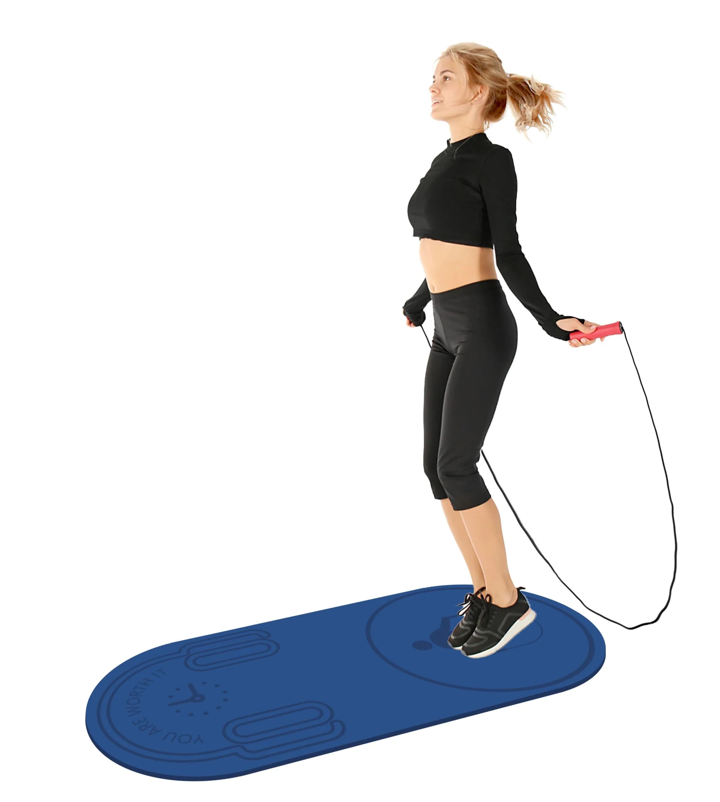 Knsbk Non-Slip Jump Rope Mat 139.7cm x 60.96cm (55" x 24") | Shock-Absorbing & Floor-Protecting Exercise Mat - main product image